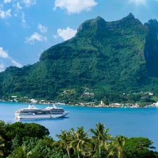 A tropical view of Tahiti in French Polynesia