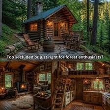 A secluded cabin hidden among trees