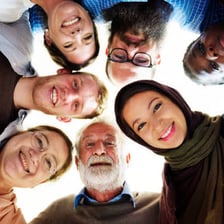A diverse group of people representing different ethnic backgrounds
