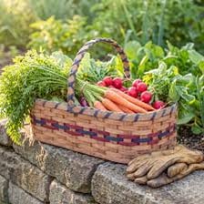Fresh vegetables displayed as organic farm produce