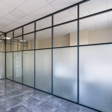 A frosted glass panel that cannot be seen through clearly