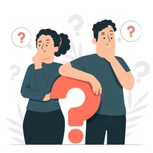 A person looking puzzled while trying to understand something.