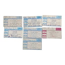 A vintage concert ticket stub kept as a souvenir