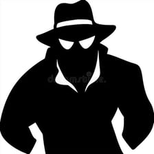 A shadowy spy silhouette in an eerie setting