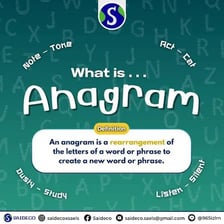 The letters of MEAN rearranged to form NAME.