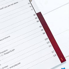 Open book showing numbered pages
