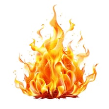 A large, intensely burning fire.