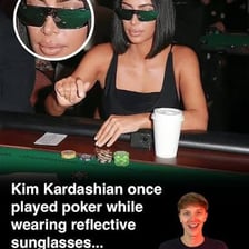 A poker player maintaining an expressionless face at a card table