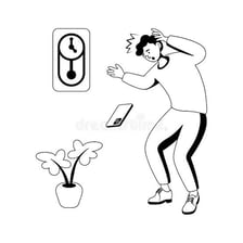 A person clumsily dropping or mishandling objects
