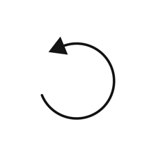 An undo icon representing the reversal of a recent action
