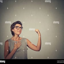 A person displaying an arrogant expression