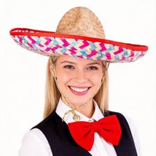 A traditional Mexican sombrero with a broad brim