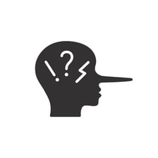 A person being misled by an apparently convincing false message
