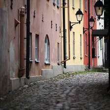A street scene in Turku, Finland.
