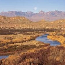 A landscape view of the Rio Grande along the United States–Mexico border.