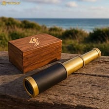 An antique hand-held spyglass