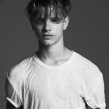 A portrait of English footballer Romeo Beckham.