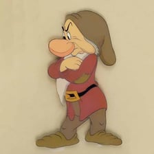 Grumpy, one of the seven dwarfs from Snow White
