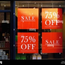 A shop display advertising a special offer.