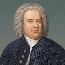 Portrait of German composer Johann Sebastian Bach.