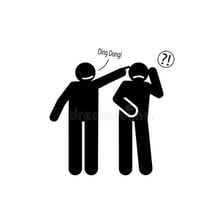 One person repeatedly bothering another visibly annoyed person.