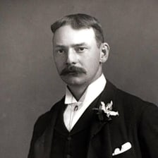 A portrait of English author Jerome K. Jerome.