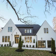 A visual comparison involving the White House and whitewashed paint