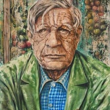 Portrait of poet W. H. Auden