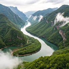 A broad stretch of the Yangtze River in China.