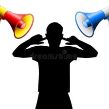 A noisy crowd making a disturbance