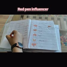 A document showing a conspicuous mistake marked in red.