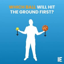 A ball striking the ground and producing a visible impact.
