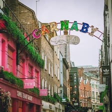 A busy street in Soho, central London