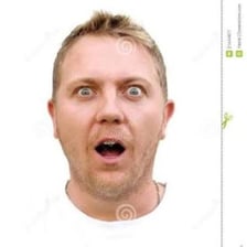 A person staring with their mouth open in astonishment