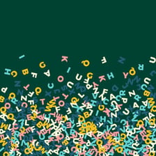 An educational illustration of letters being rearranged to form a new word.