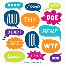 Speech bubbles representing informal language