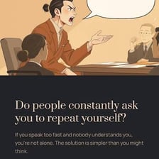 Two people talking as one asks the other to repeat something