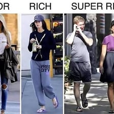 Ostentatious display of wealth associated with poor taste