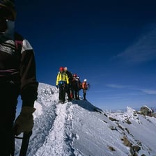 A tour guide leading a group of holidaymakers on a sightseeing visit