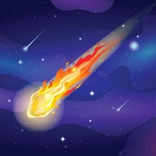 A rocky asteroid shown against a star-filled background
