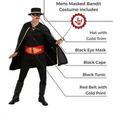An outlaw bandit portrayed in period clothing.