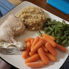 A plate of plain, unseasoned food