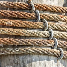 A thick braided cable viewed close up.