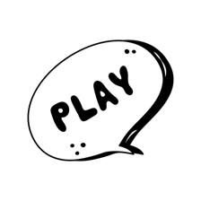 A simple illustration representing playful manipulation of words