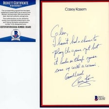 Handwritten autograph signed on a piece of paper