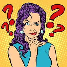 An illustration of a person making a sarcastic facial expression.