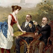 A refined, well-dressed person representing genteel behaviour