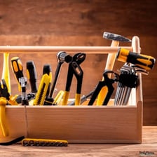 A completed practical task with tools set aside.