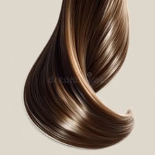 A long lock of hair shown in close-up