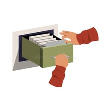 Confidential documents kept securely out of sight